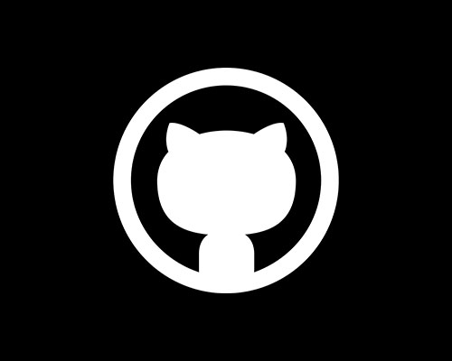 GitHub logo on a black background